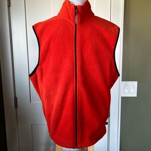 Woolrich, men’s size large fleece vest. orange